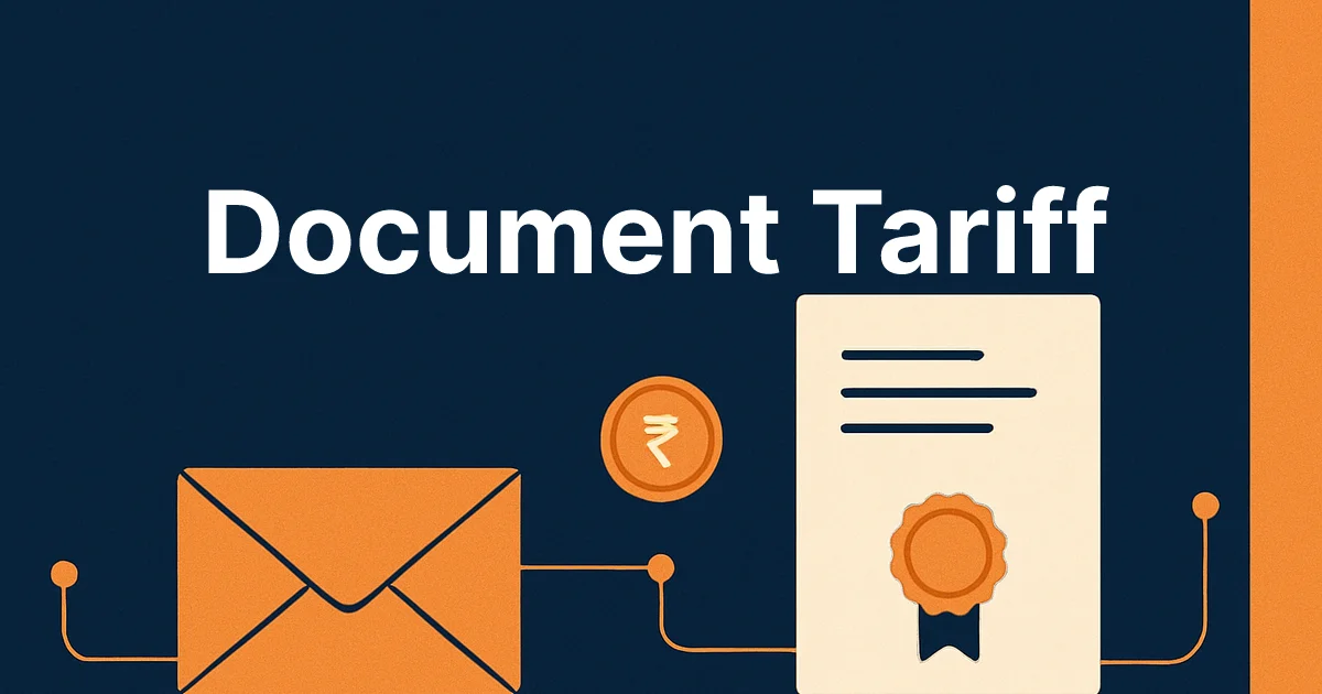 Speed Post Document Tariff 2026: Rates for Sending Documents