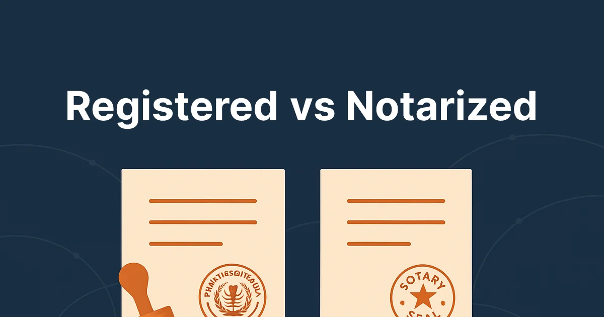 Registered vs Notarized Rent Agreement (2026): Which Is Legally Valid