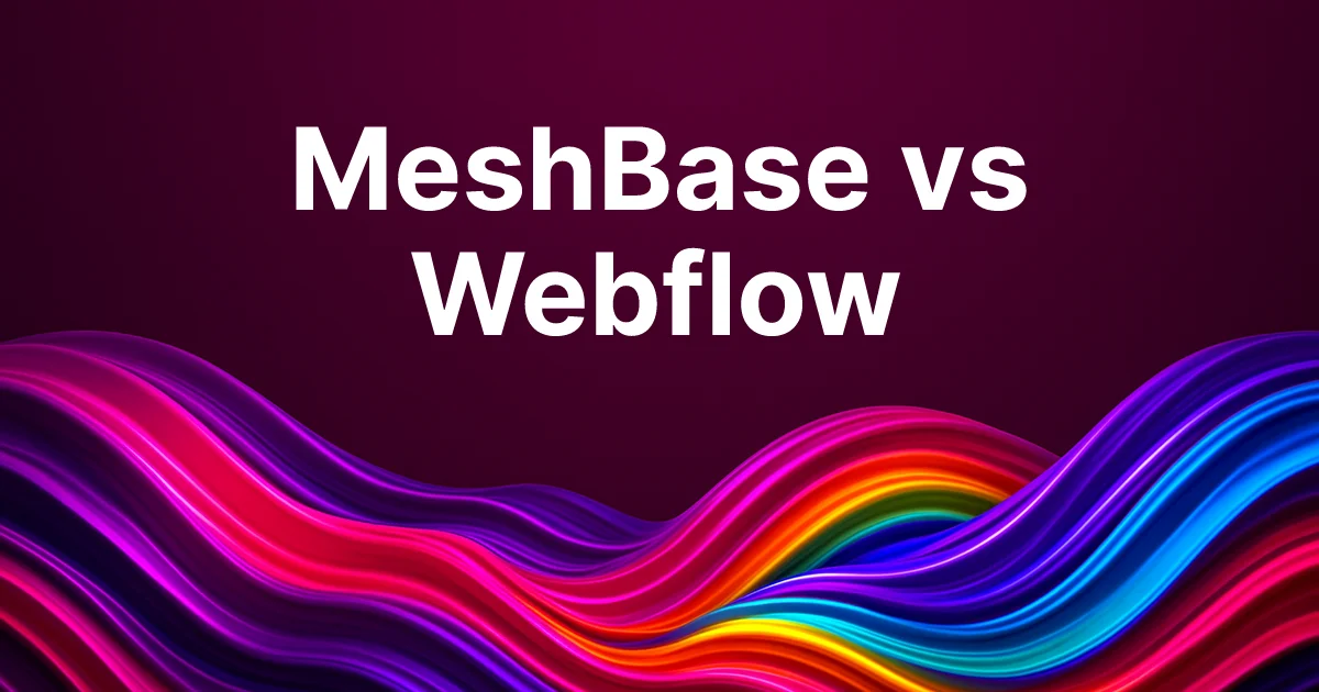 MeshBase vs Webflow: AI Code Generation vs Visual Builder in 2026