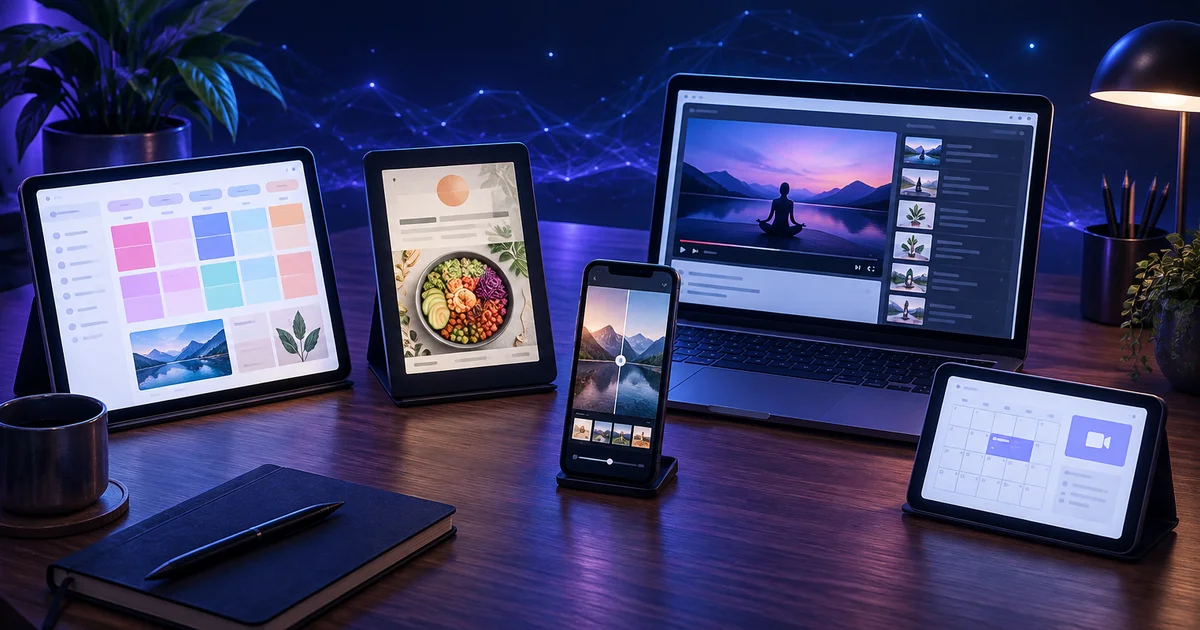 The best-selling digital products: a planner template, an e-book, photo presets, an online course and a booked 1:1 call